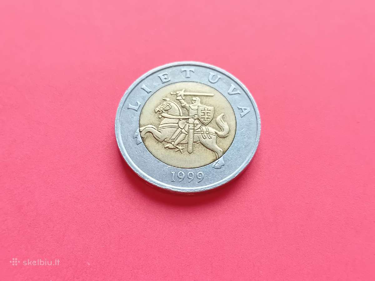 1999 metų 5 litai su broku * - nuotraukos Nr. 4