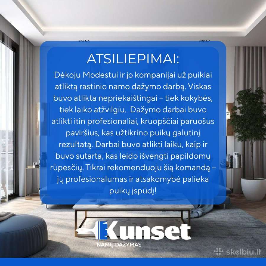 Medinių namų ir kitų paviršių dažymas - nuotraukos Nr. 3