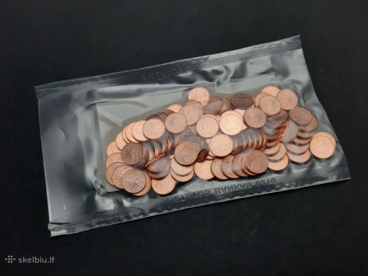 Lietuviškos euro centų monetos 2015m.