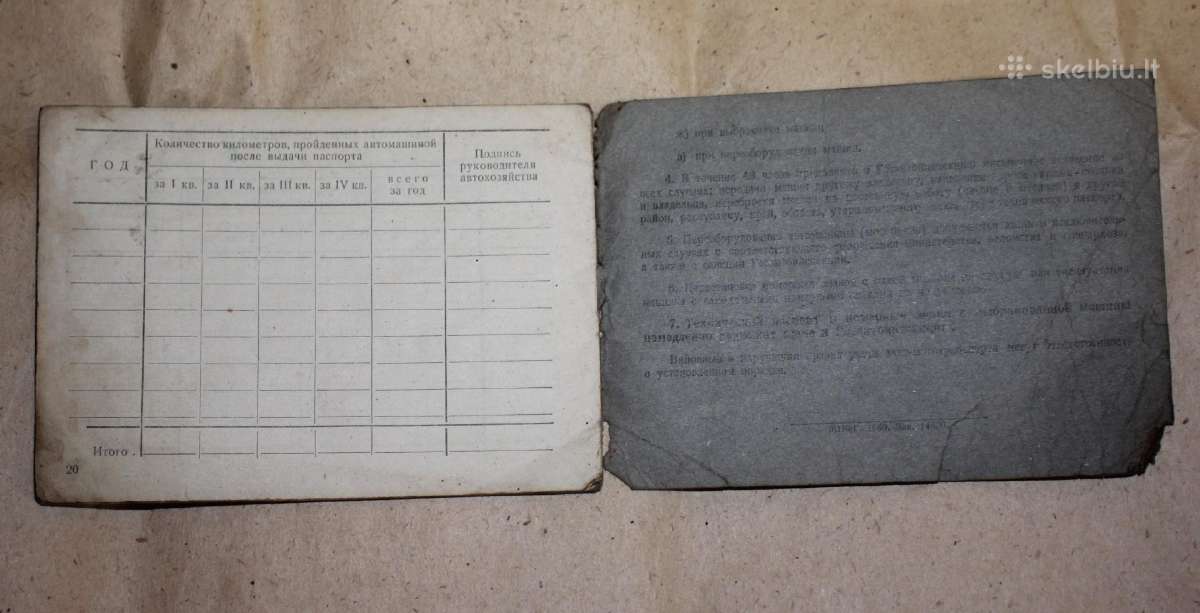 Iž Planeta motociklo techninis pasas 1964 m. - nuotraukos Nr. 7