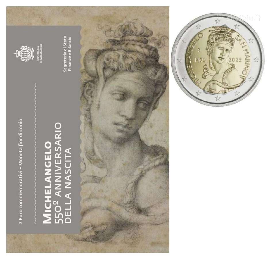 San Marino proginės ir apyvartinės euro monetos - nuotraukos Nr. 2