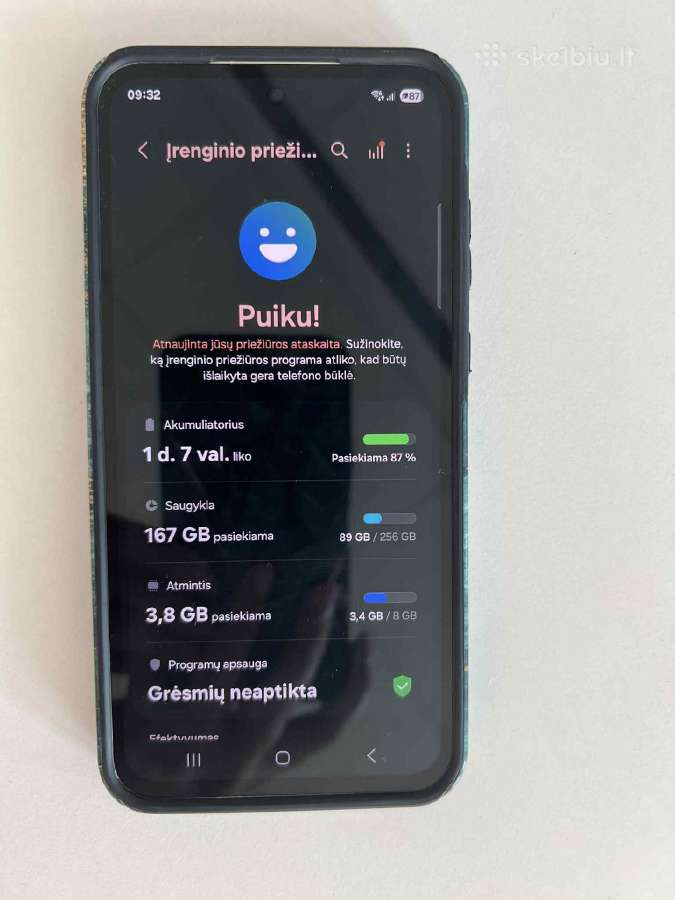 Naudotas Samsung A55 256 GB - nuotraukos Nr. 3