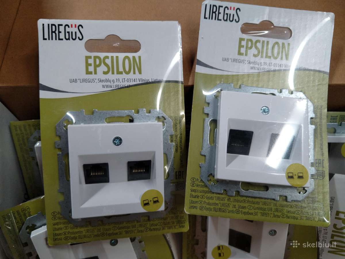 Ileidžiamas kompiuterinis lizdas 2x Ikl-002-01 E/b