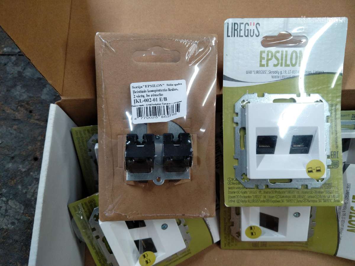 Ileidžiamas kompiuterinis lizdas 2x Ikl-002-01 E/b - nuotraukos Nr. 2