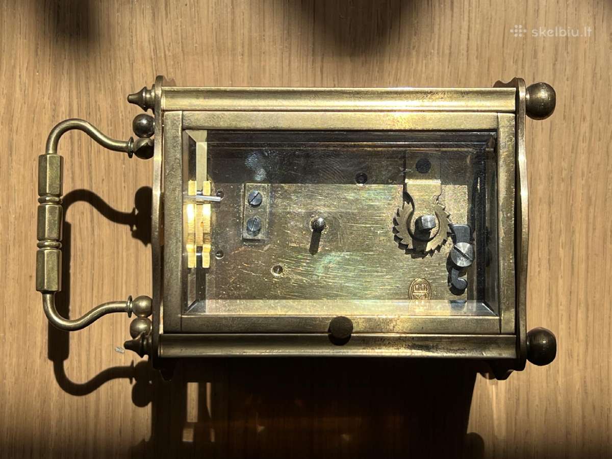 Senovinis puikaus stovio karietinis laikrodis - nuotraukos Nr. 7