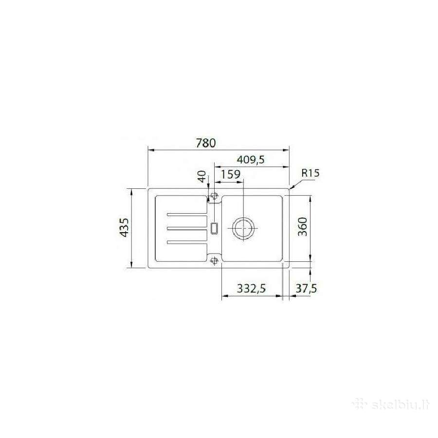 Franke Strata Stg 614-78, 78x43,5 akcija tik 135 - nuotraukos Nr. 2
