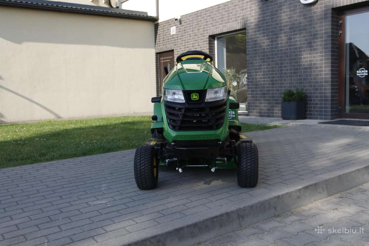 John Deere X350r traktorius su surinkimo krepšiu - nuotraukos Nr. 10