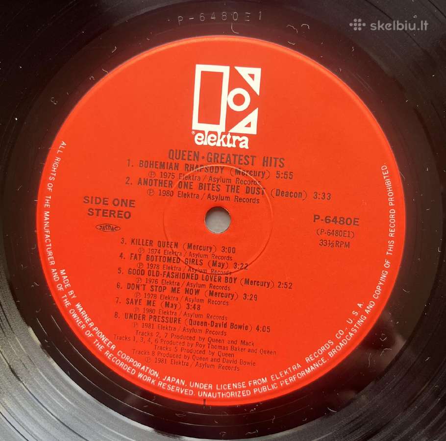 Queen Greatest Hits Japonija vinilas - nuotraukos Nr. 3
