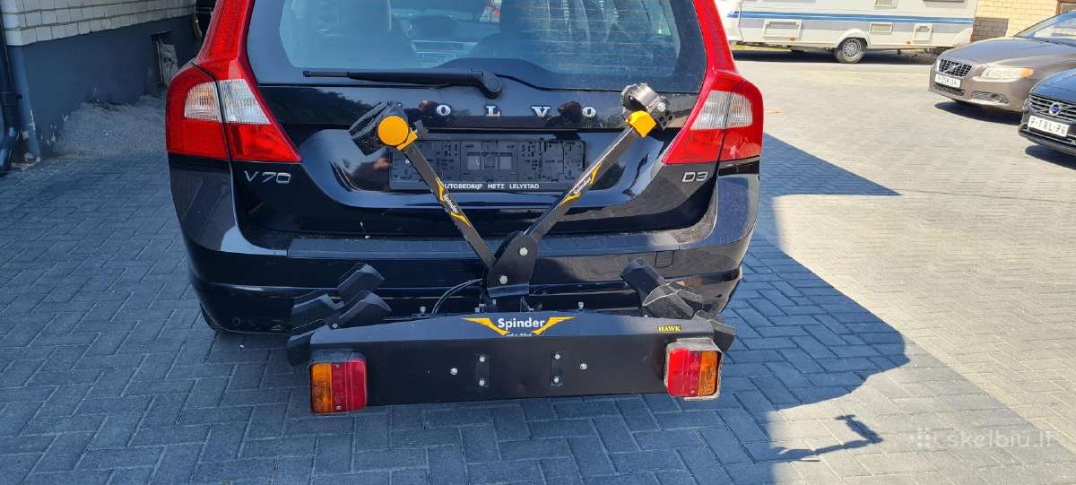 Dvieju dviračiu laikiklis ant kablio, nulenkemas