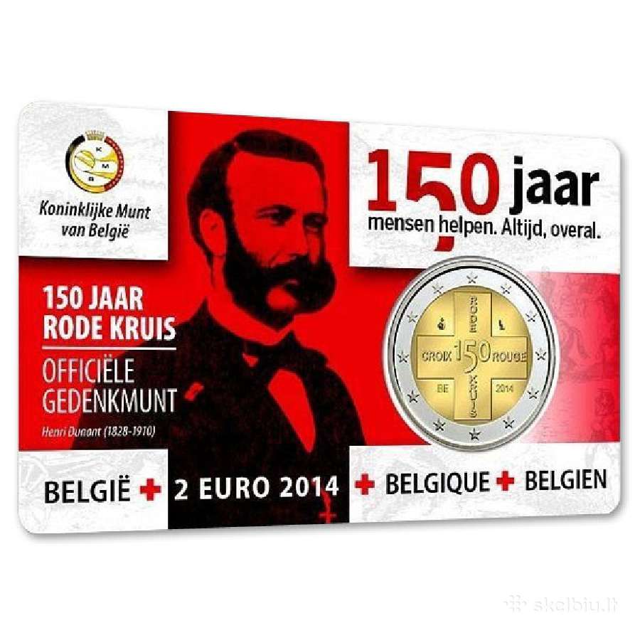 Belgijos progines euro monetos kortelese - nuotraukos Nr. 5