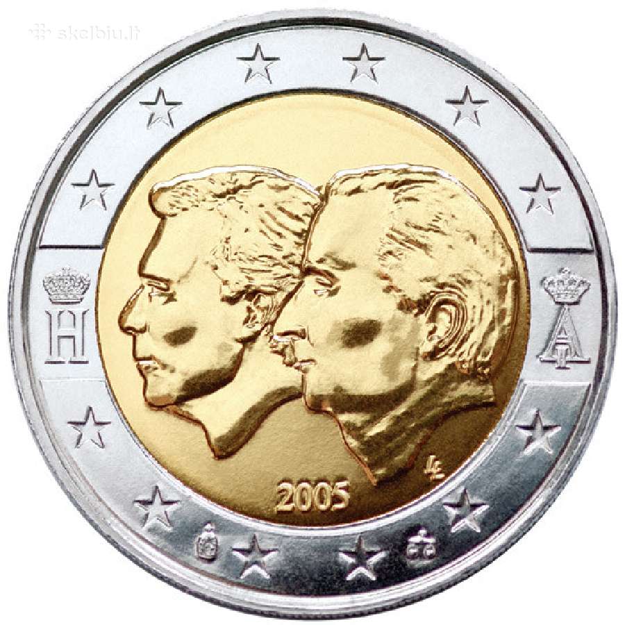 Belgijos progines euro monetos kortelese - nuotraukos Nr. 7
