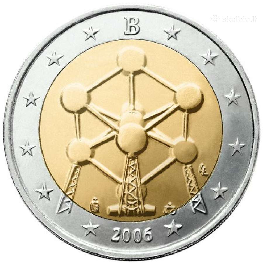 Belgijos progines euro monetos kortelese - nuotraukos Nr. 8