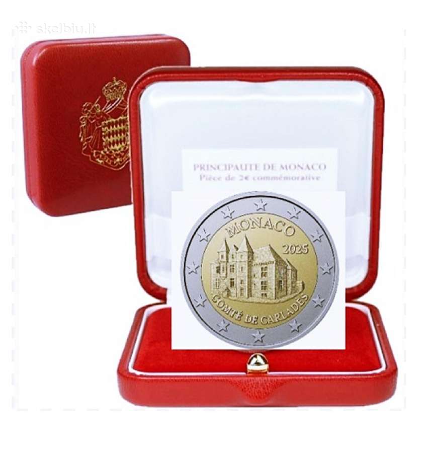 Monako 2025 moneta. 2 eurai proof. keitimas