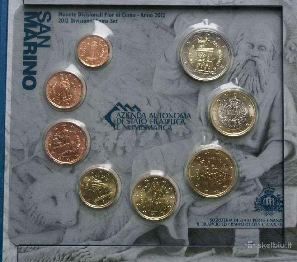 San Marino euro monetu rinkinys - nuotraukos Nr. 6