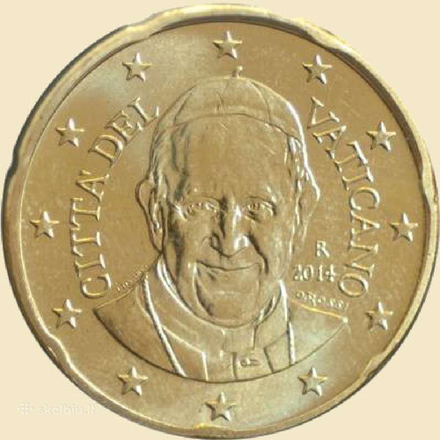 Vatican City 50 centu Vatikano apyvartiniai 50cent - nuotraukos Nr. 3