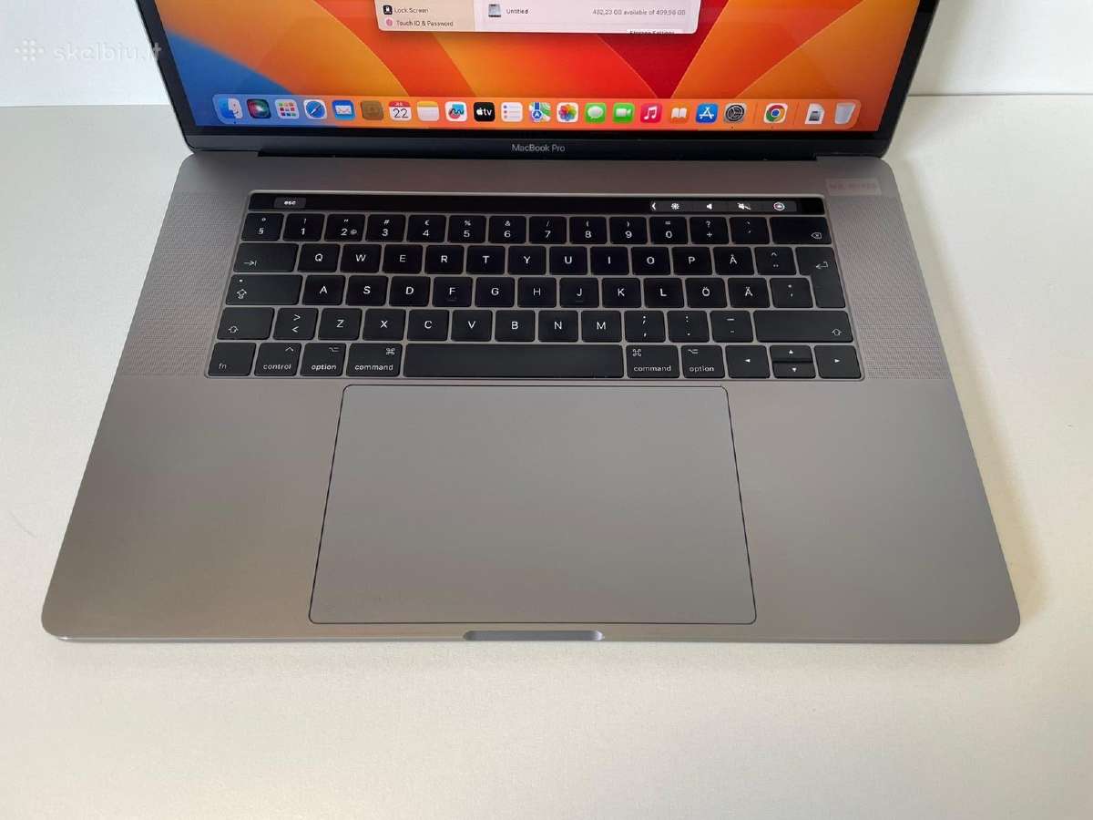 MacBook Pro 15 2017 Quad-core I7 16/512gb + 3mėn. - nuotraukos Nr. 3