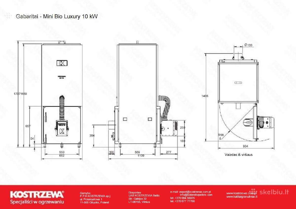 Paduodu granulinį Kostrzewa Mini Bio 10kw Vilnius - nuotraukos Nr. 4