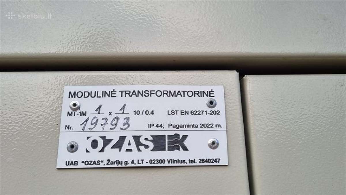 Modulinė transformatorinė 10kv/04kv - nuotraukos Nr. 2