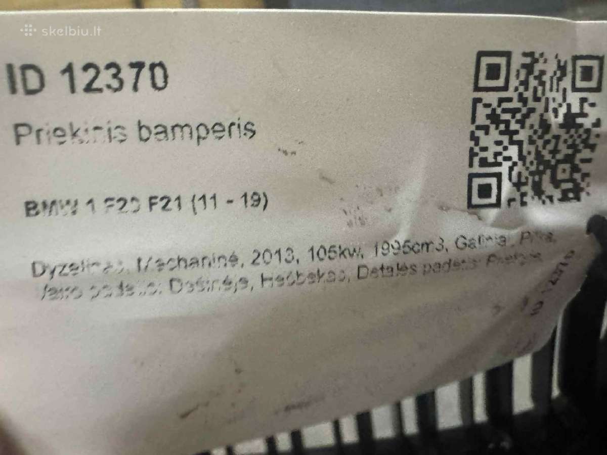 Bmw 1 F20 F21 Priekinis bamperis - nuotraukos Nr. 4