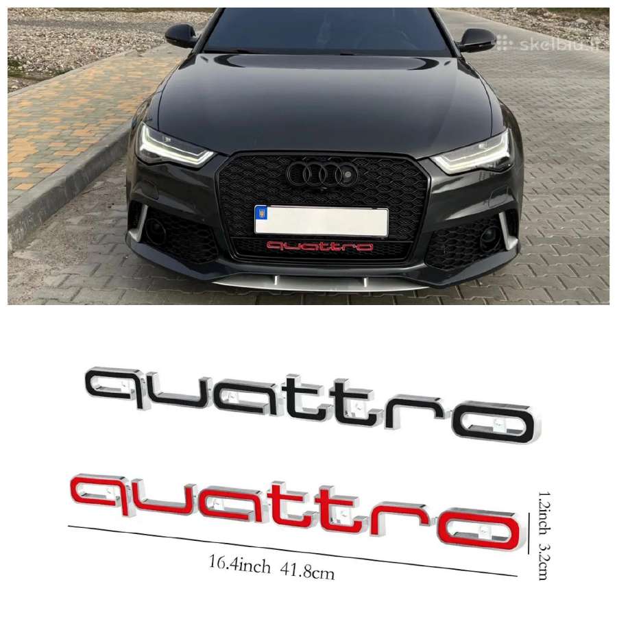 Audi juodi blizgus ziedai , emblemos , s-line. - nuotraukos Nr. 6