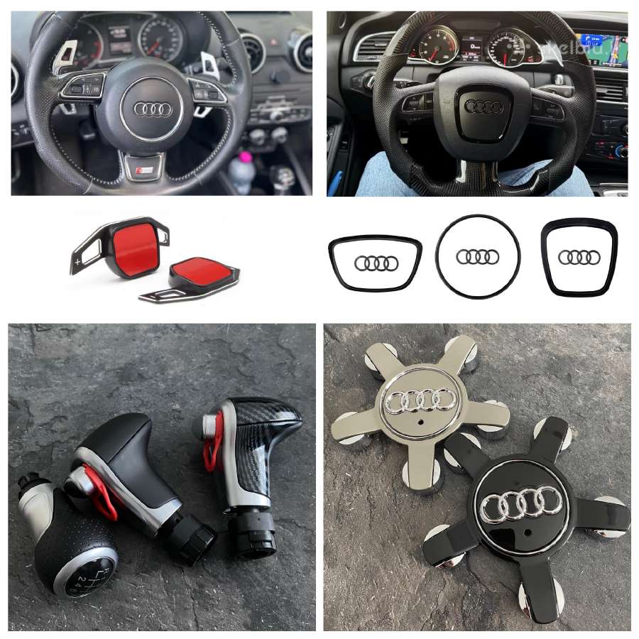 Audi juodi blizgus ziedai , emblemos , s-line. - nuotraukos Nr. 14