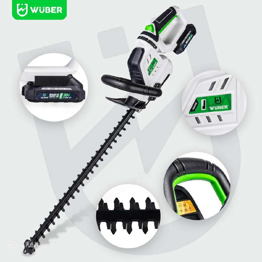Wuber 50 cm akumuliatorinės gyvatvorių žirklės - nuotraukos Nr. 5