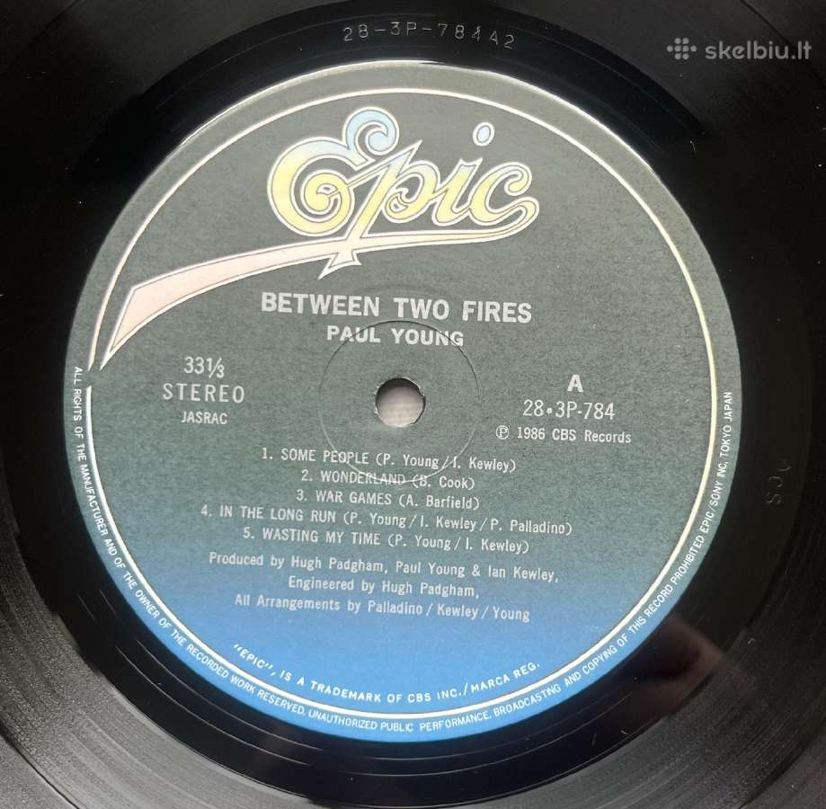 Paul Young Between Two Fires Japonija vinilas - nuotraukos Nr. 3