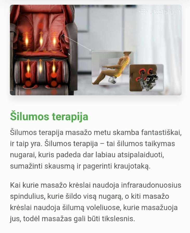 Masažinis krėslas Carelax Stratus - nuotraukos Nr. 15