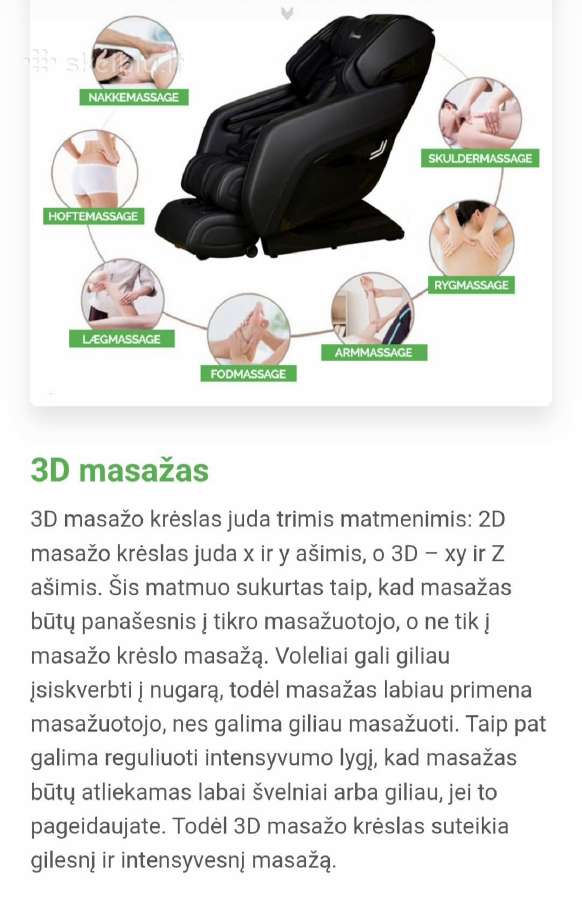 Masažinis krėslas Carelax Stratus - nuotraukos Nr. 13