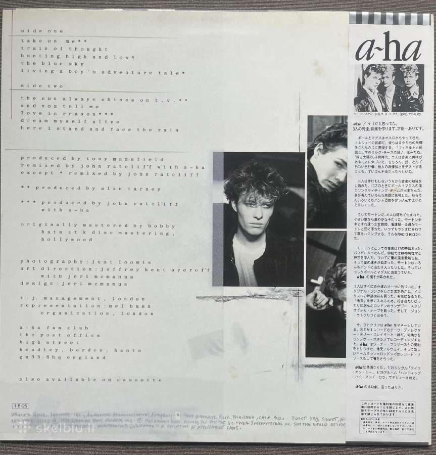 A-ha Hunting High And Low Japonija vinilas - nuotraukos Nr. 2