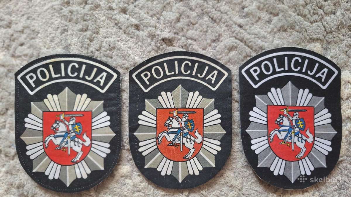 Antsiuvai su užrašu ( Policija ) - nuotraukos Nr. 2