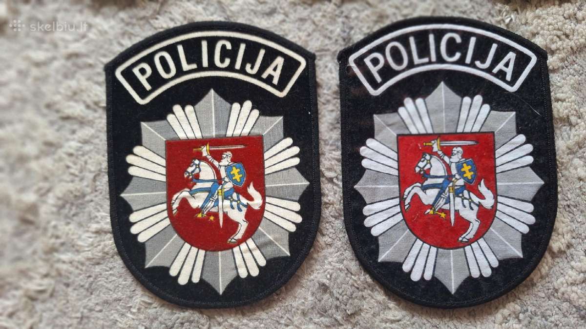 Antsiuvai su užrašu ( Policija ) - nuotraukos Nr. 3