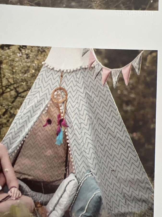 Palapinė Tipis vaikams, yra ir lazdelės. - nuotraukos Nr. 4