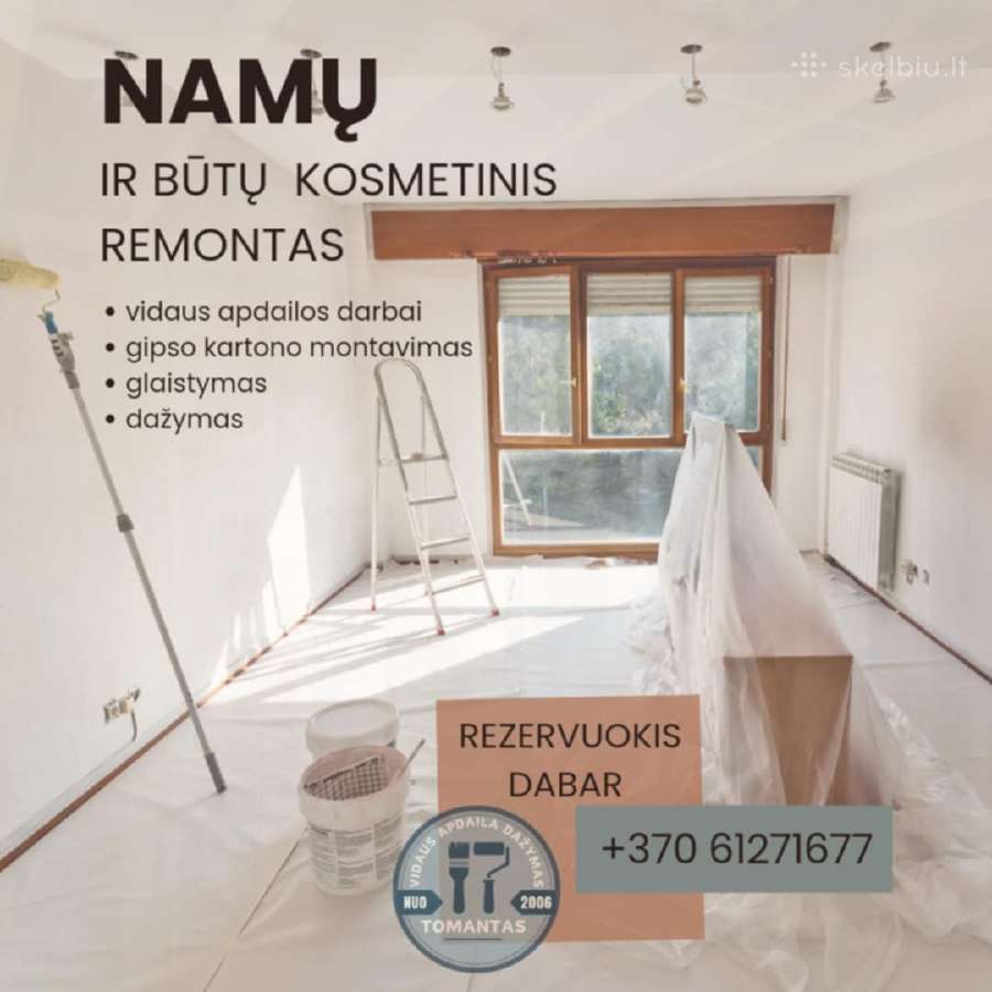 Vidaus apdailos darbai, skambink