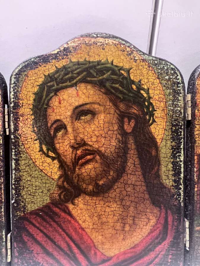 Parduodu medinę ikoną triptiką Ecce Homo - nuotraukos Nr. 3