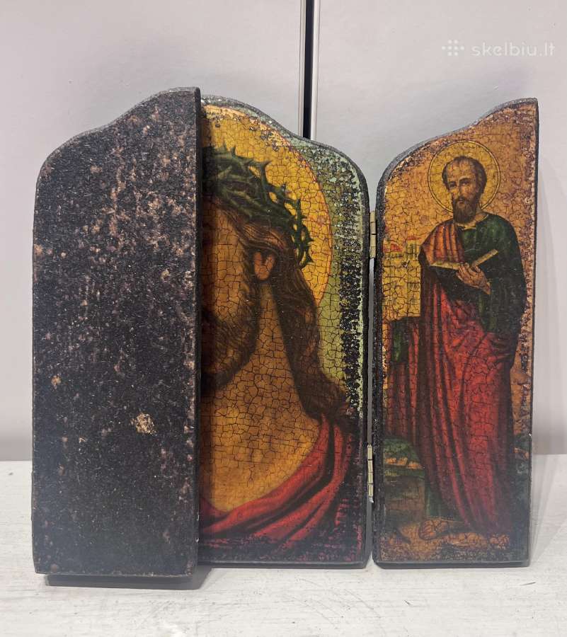 Parduodu medinę ikoną triptiką Ecce Homo - nuotraukos Nr. 4
