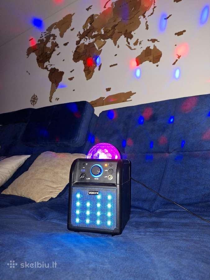 Vonyx Sbs50b mini karaoke grotuvas su švieskėm - nuotraukos Nr. 2