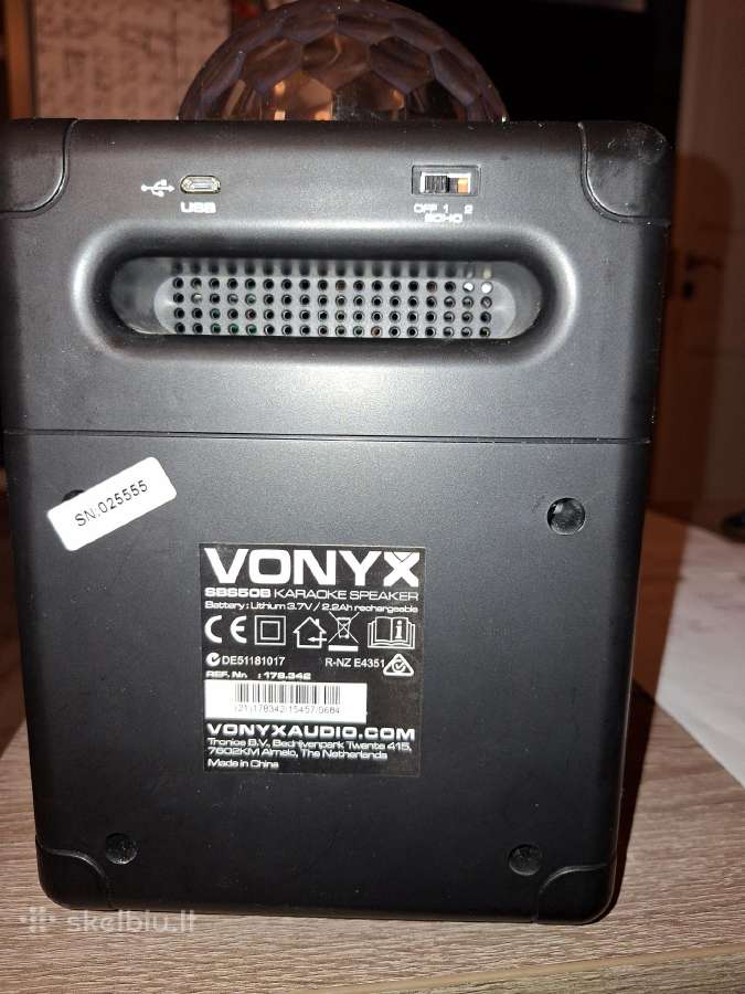 Vonyx Sbs50b mini karaoke grotuvas su švieskėm - nuotraukos Nr. 3