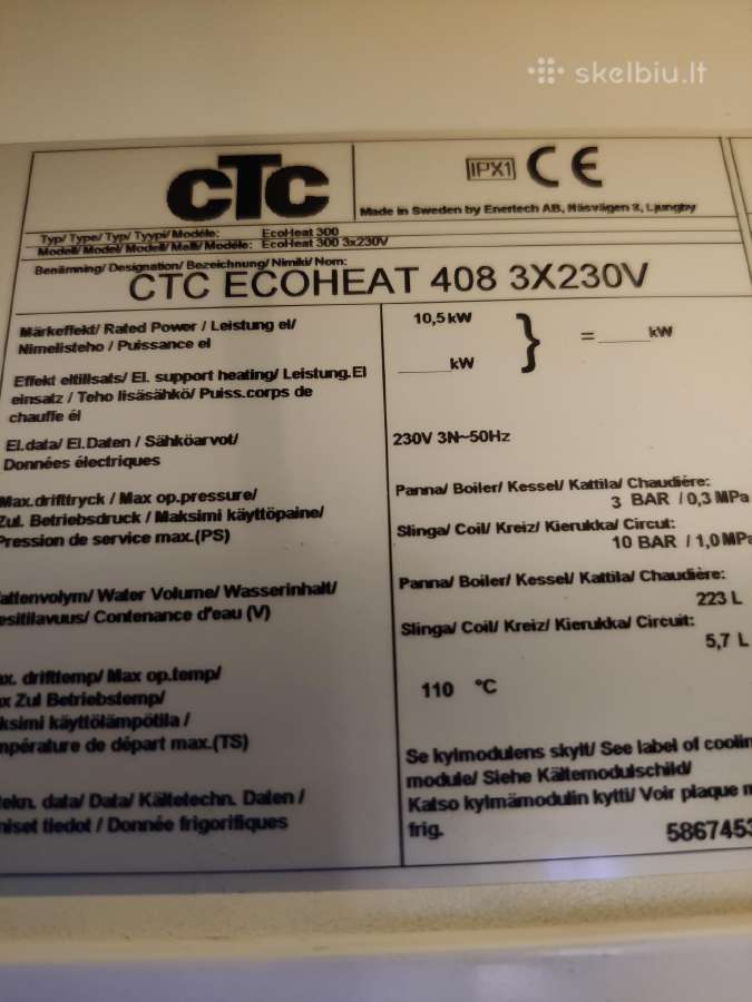 Geoterminis šilumos siurblys Ctc Ecoheat 408 - nuotraukos Nr. 2