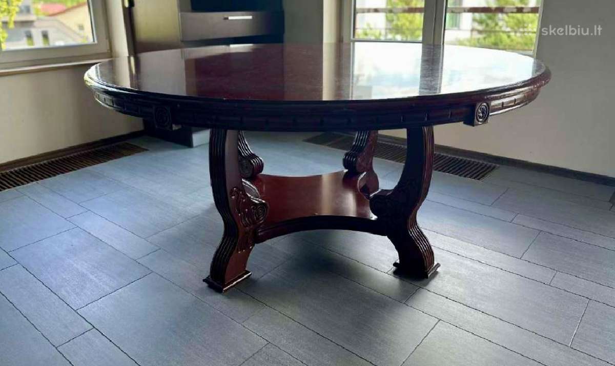 Prabangus pietų stalas 160 cm - nuotraukos Nr. 3