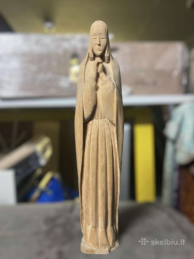 Marija Skausmingoji – medinė skulptūrėlė 36 cm - nuotraukos Nr. 2