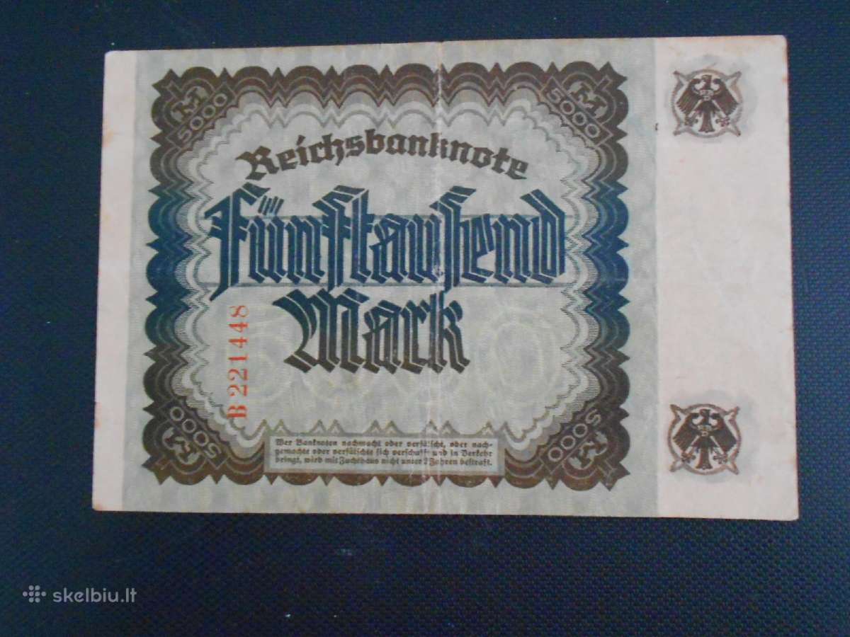 5000 markių 1922m - nuotraukos Nr. 2