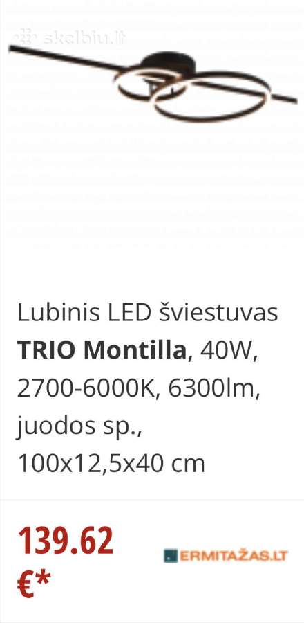 Lubinis LED šviestuvas trio Montilla - nuotraukos Nr. 3