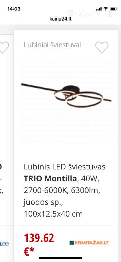 Lubinis LED šviestuvas trio Montilla - nuotraukos Nr. 2