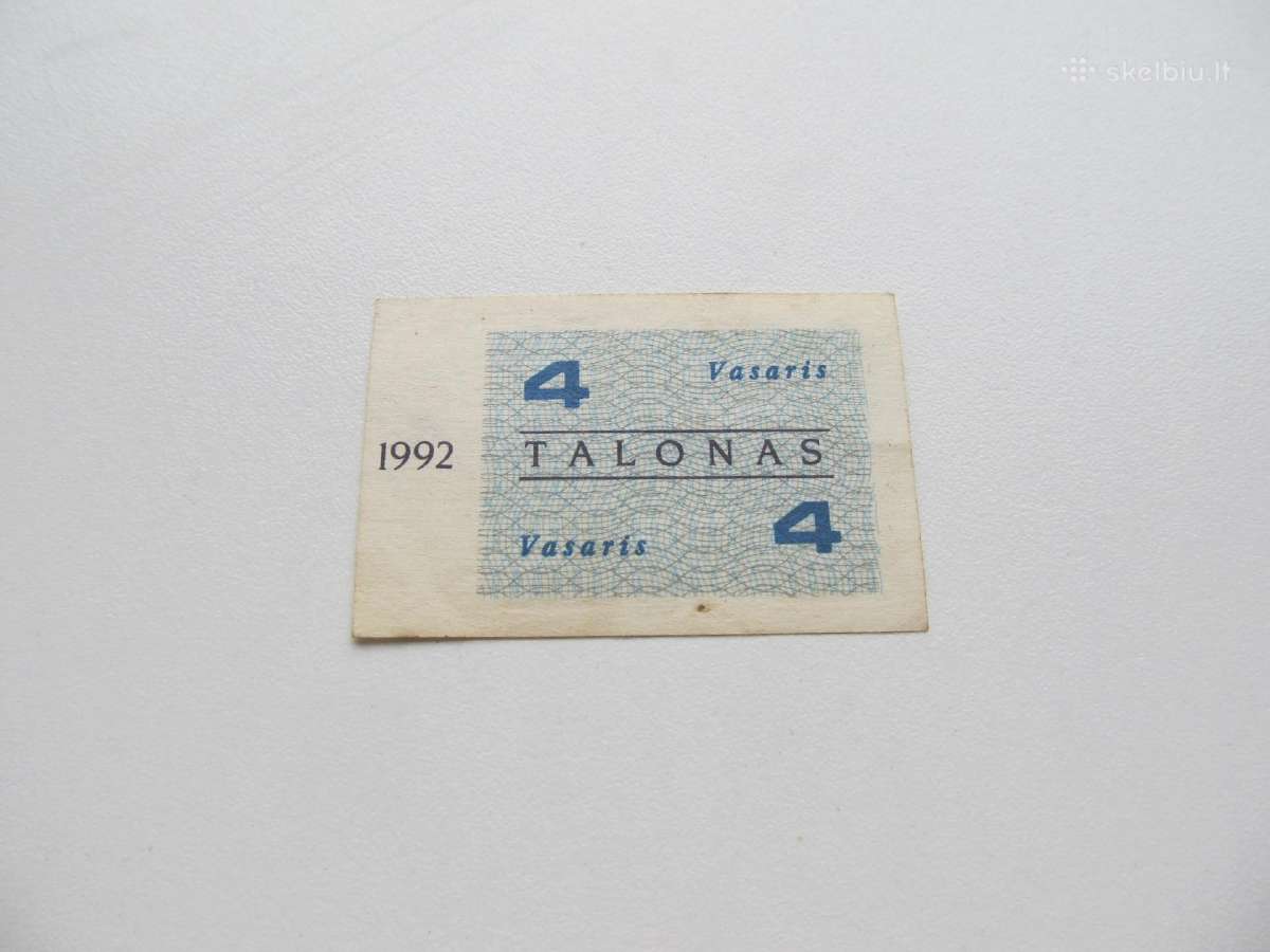Maisto talonas , Lietuva , 1992 vasaris 4