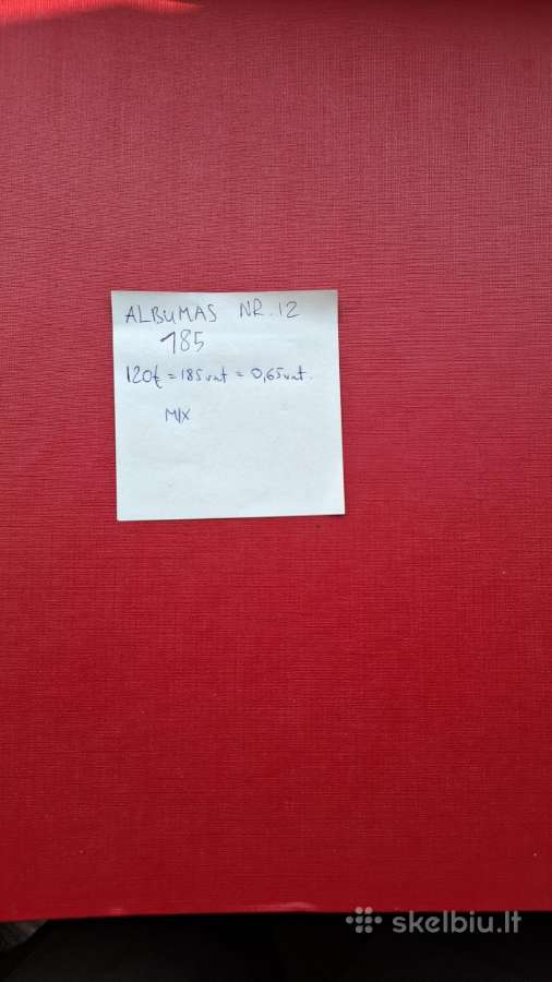 Monetu albumas nr 12 viso 185vnt