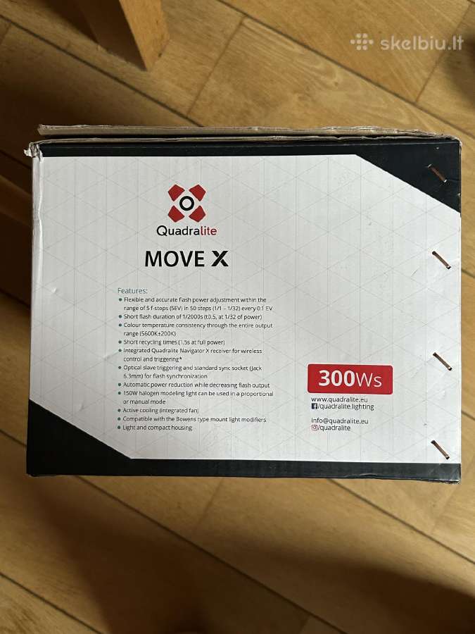 Quadralite Move X 300 studijinių blyksčių rinkinys - nuotraukos Nr. 6