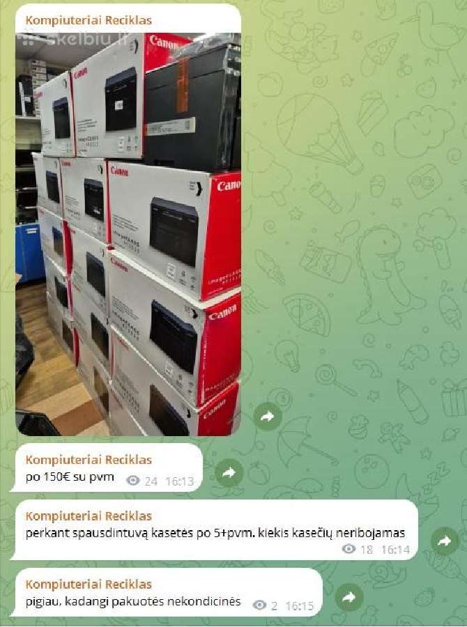 Daugiafunkciniai spausdintuvai Canon Mf3010 pigiau