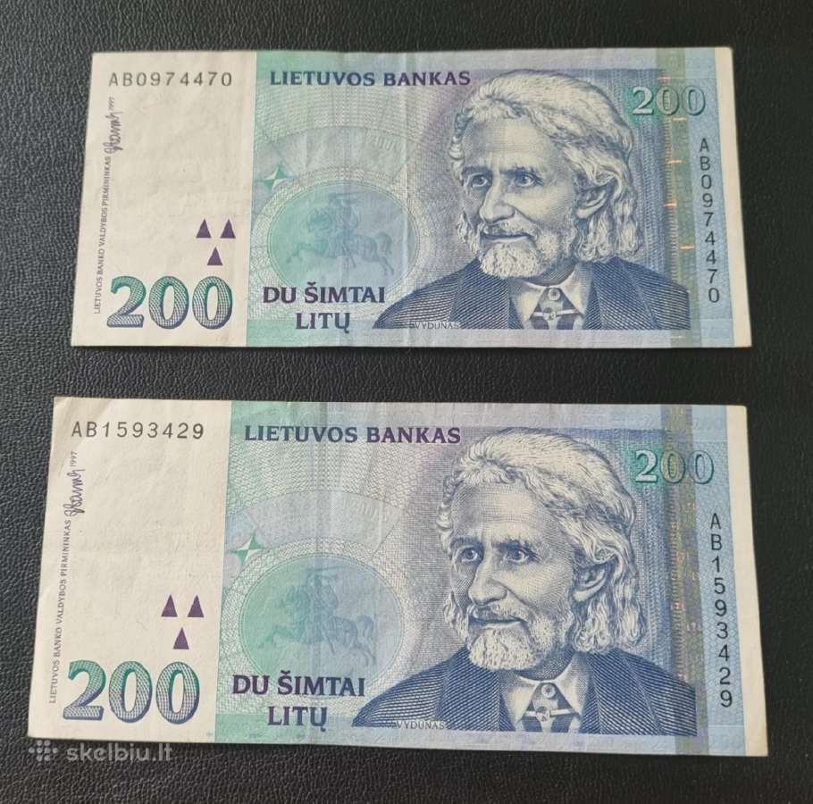 Parduodu lietuviskus banknotus 50, 100, 200 litu - nuotraukos Nr. 3