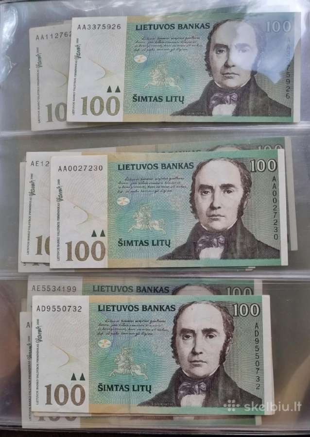 Parduodu lietuviskus banknotus 50, 100, 200 litu - nuotraukos Nr. 5